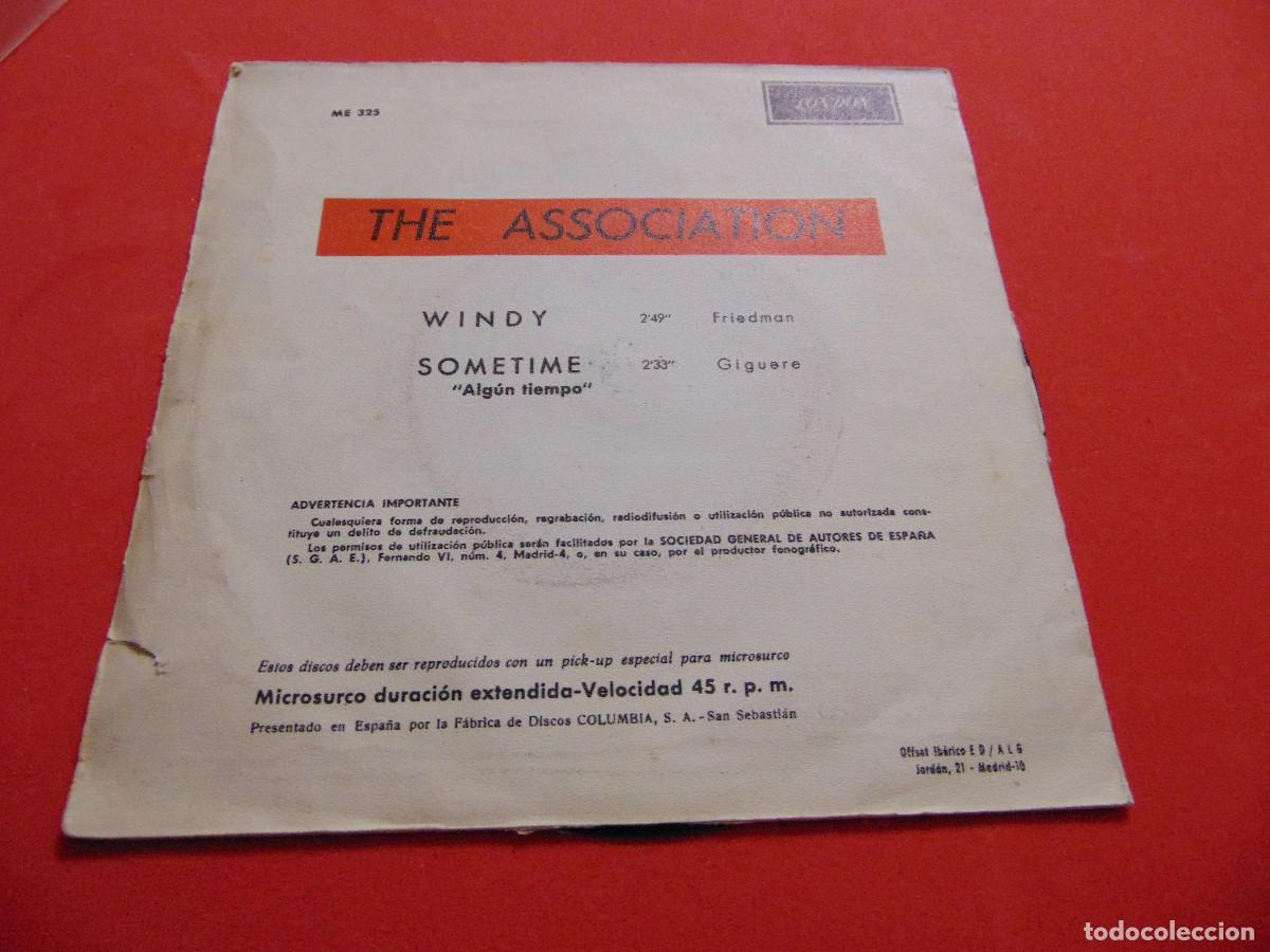 Discos de vinilo: THE ASSOCIATION - WINDY - SOMETIME - SINGLE 1967 - Foto 4