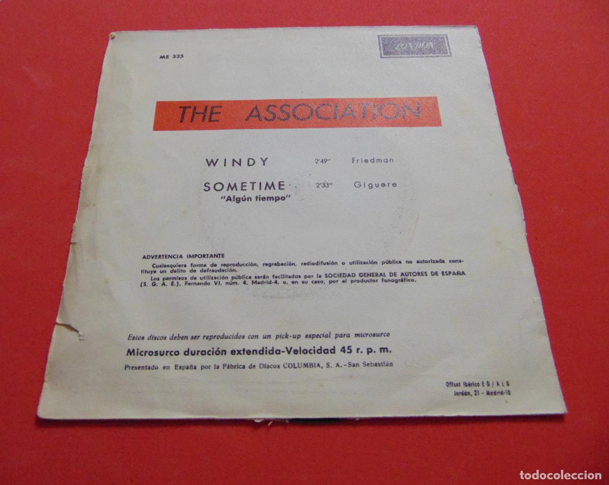 Discos de vinilo: THE ASSOCIATION - WINDY - SOMETIME - SINGLE 1967 - Foto 6