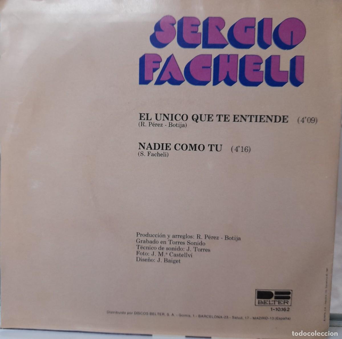 Discos de vinilo: Single Sergio Facheli - Foto 2