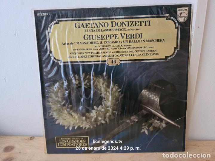 Discos de vinilo: ENCICLOPEDIA SALVAT DE LOS GRANDES COMPOSITORES 46 GAETANO DONIZETTI GIUSEPPE VERDI VINILO V4
