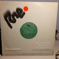 Discos de vinilo: LP RNE TRANSCRIPCIONES NUMERO 93 (NACHA POP ELEGANTES ANA CURRA CAMILO SESTO, HOMBRES G BARON ROJO )