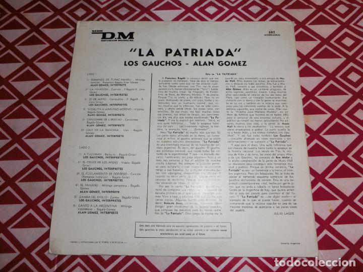 Discos de vinilo: LOS GAUCHOS / ALAN GOMEZ - LA PATRIADA - Foto 2