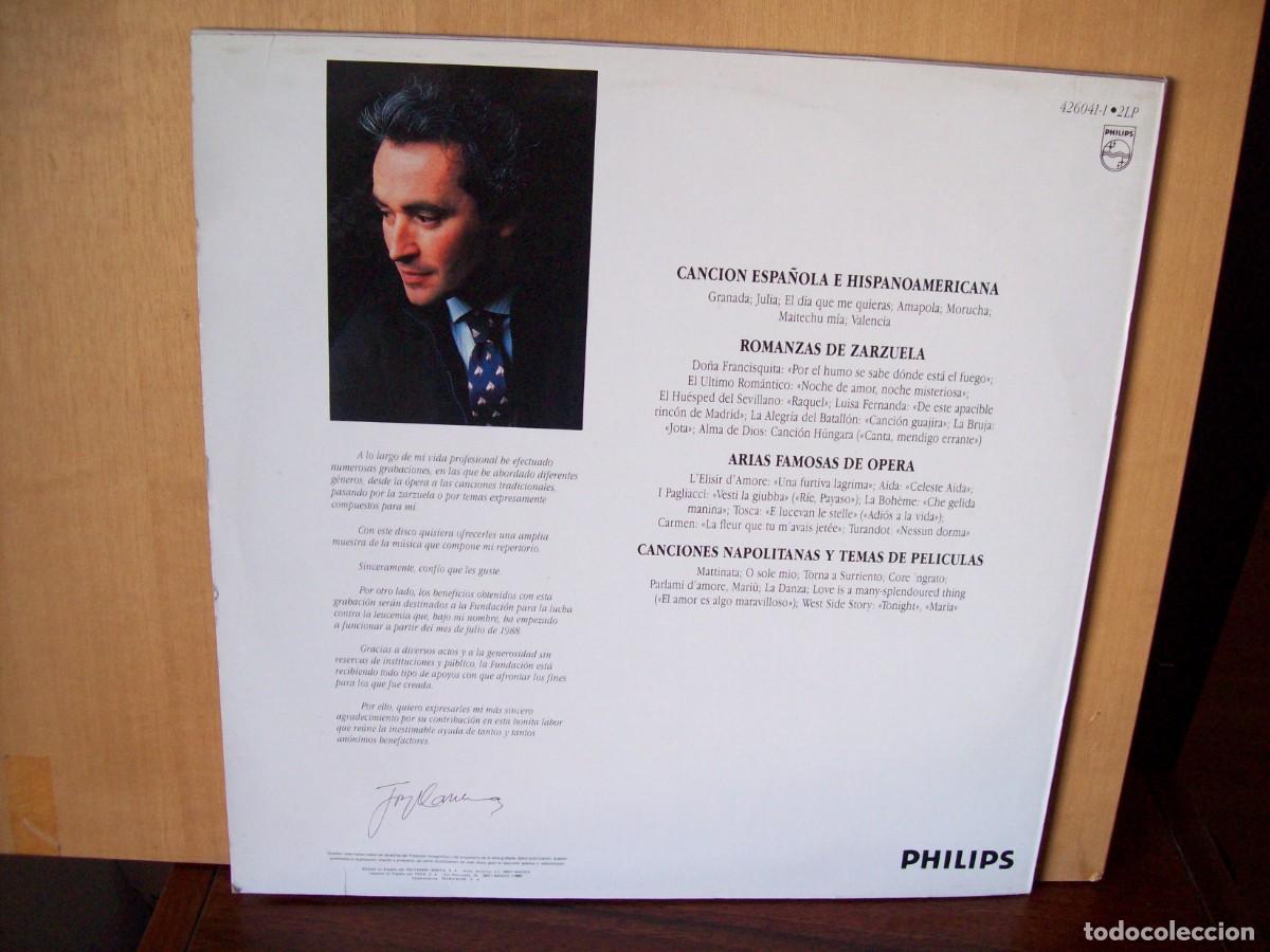 Discos de vinilo: CARRERAS - BRAVO - DOBLE LP 1988 - Foto 2