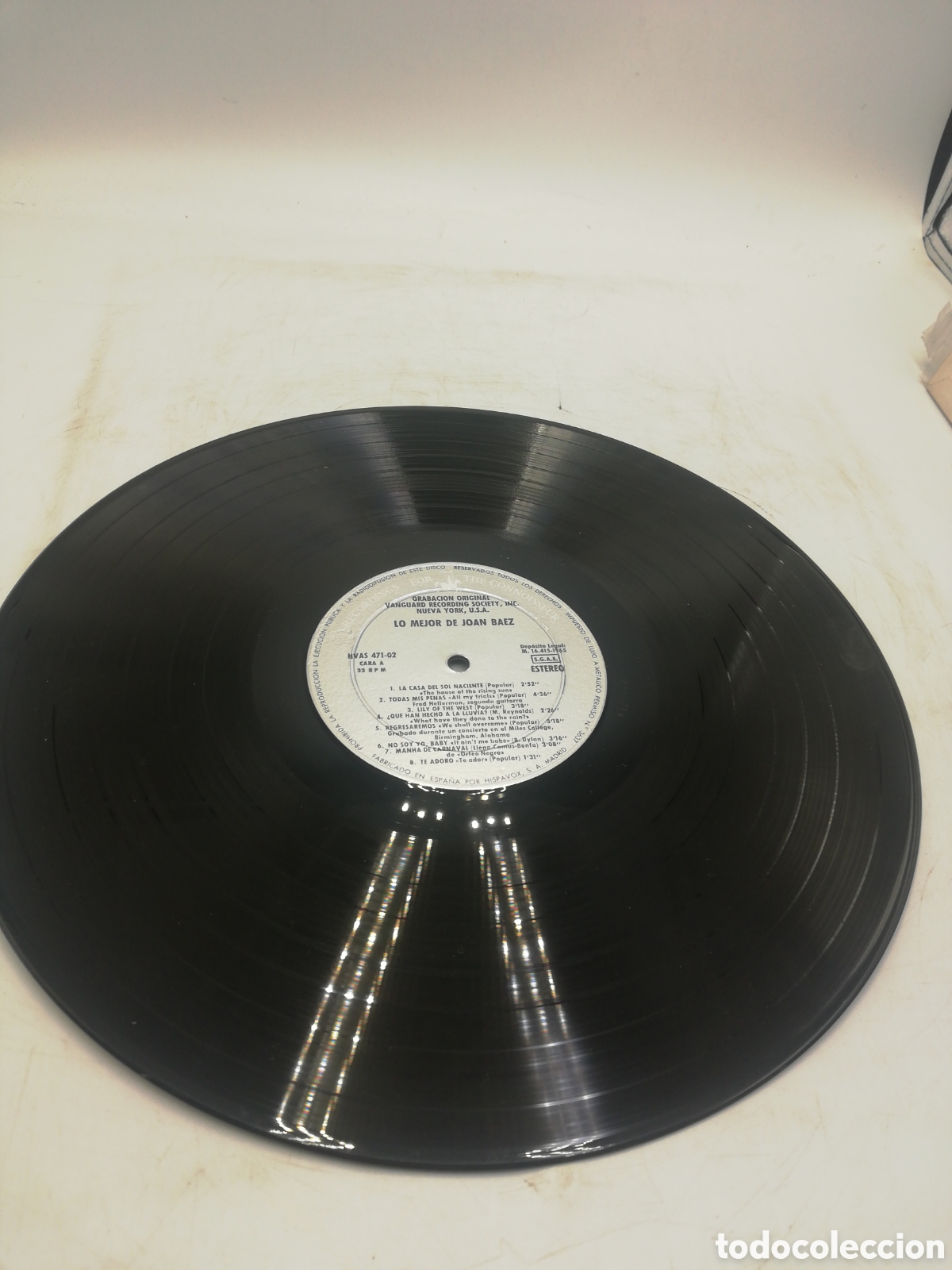 Discos de vinilo: Lo mejor de Joan Baez. HispaVox. 1965. - Foto 3