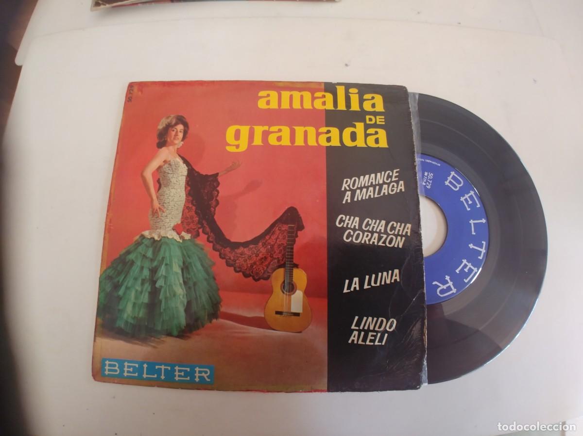 Discos de vinilo: AMALIA DE GRANADA-EP ROMANCE A MALAGA +3 - Foto 1