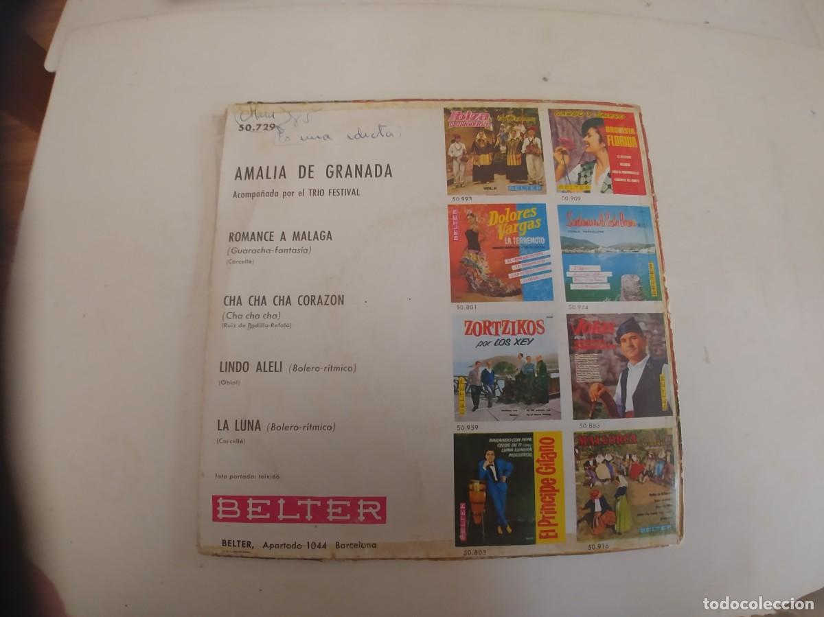Discos de vinilo: AMALIA DE GRANADA-EP ROMANCE A MALAGA +3 - Foto 2