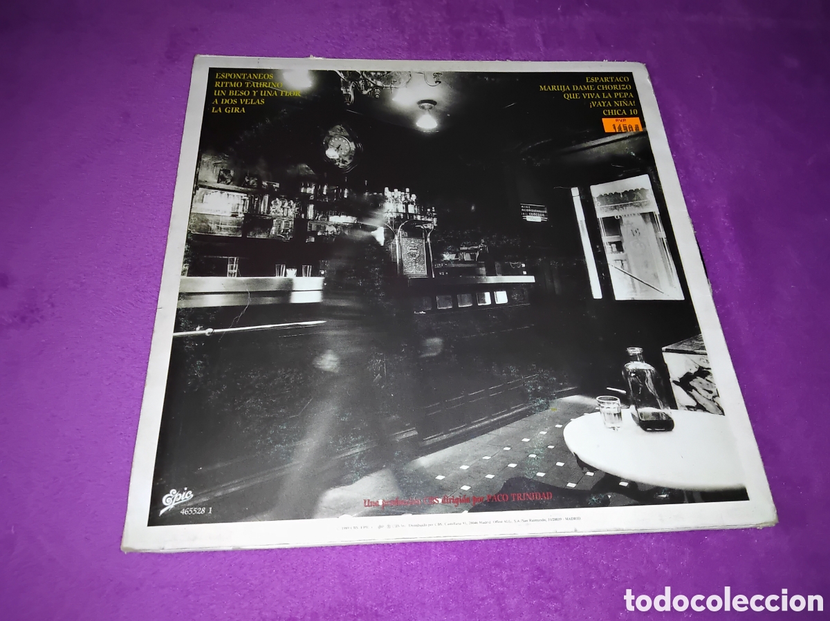 Discos de vinilo: ESPONT&Aacute;NEOS -S/T -LP EPIC 1989 - Foto 2