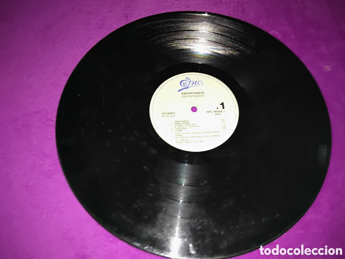 Discos de vinilo: ESPONT&Aacute;NEOS -S/T -LP EPIC 1989 - Foto 3