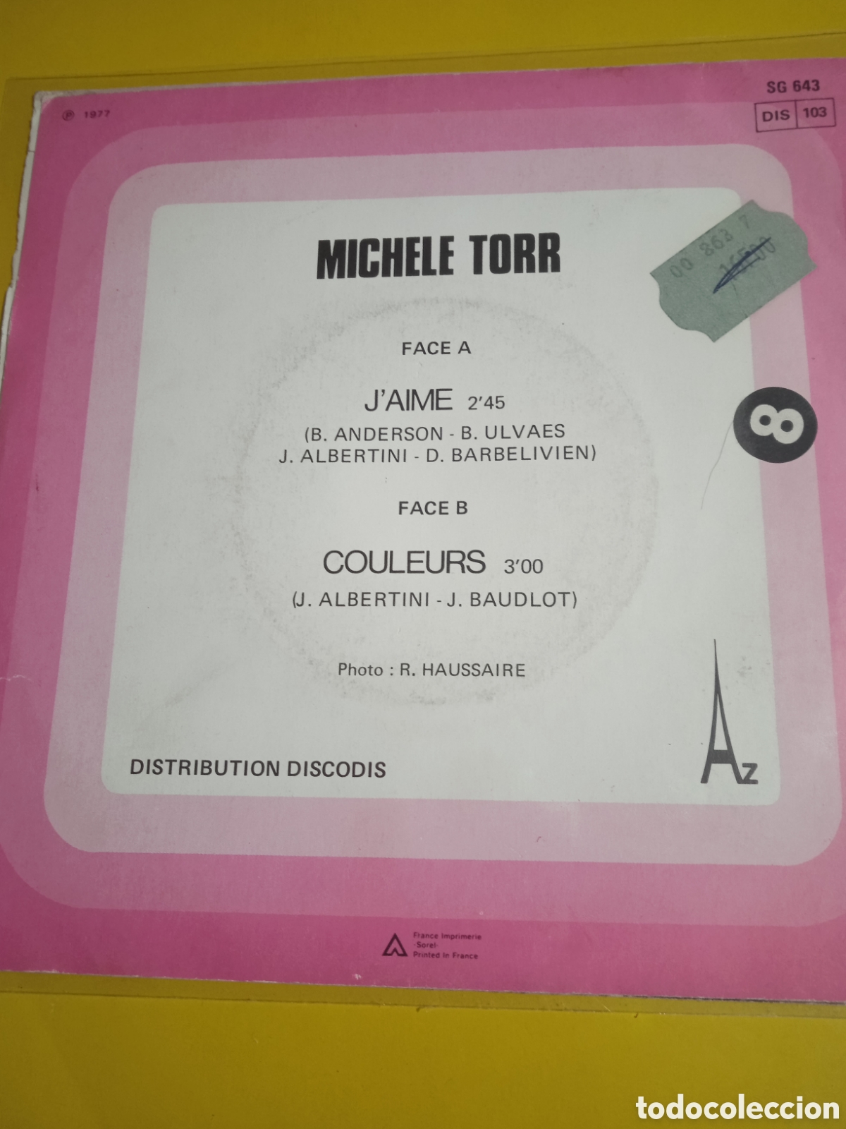 Discos de vinilo: Michele torr - j,aime. - Foto 2