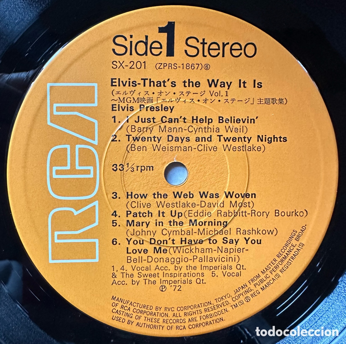 Discos de vinilo: LP Elvis Presley de Jap&oacute;n. - Foto 4