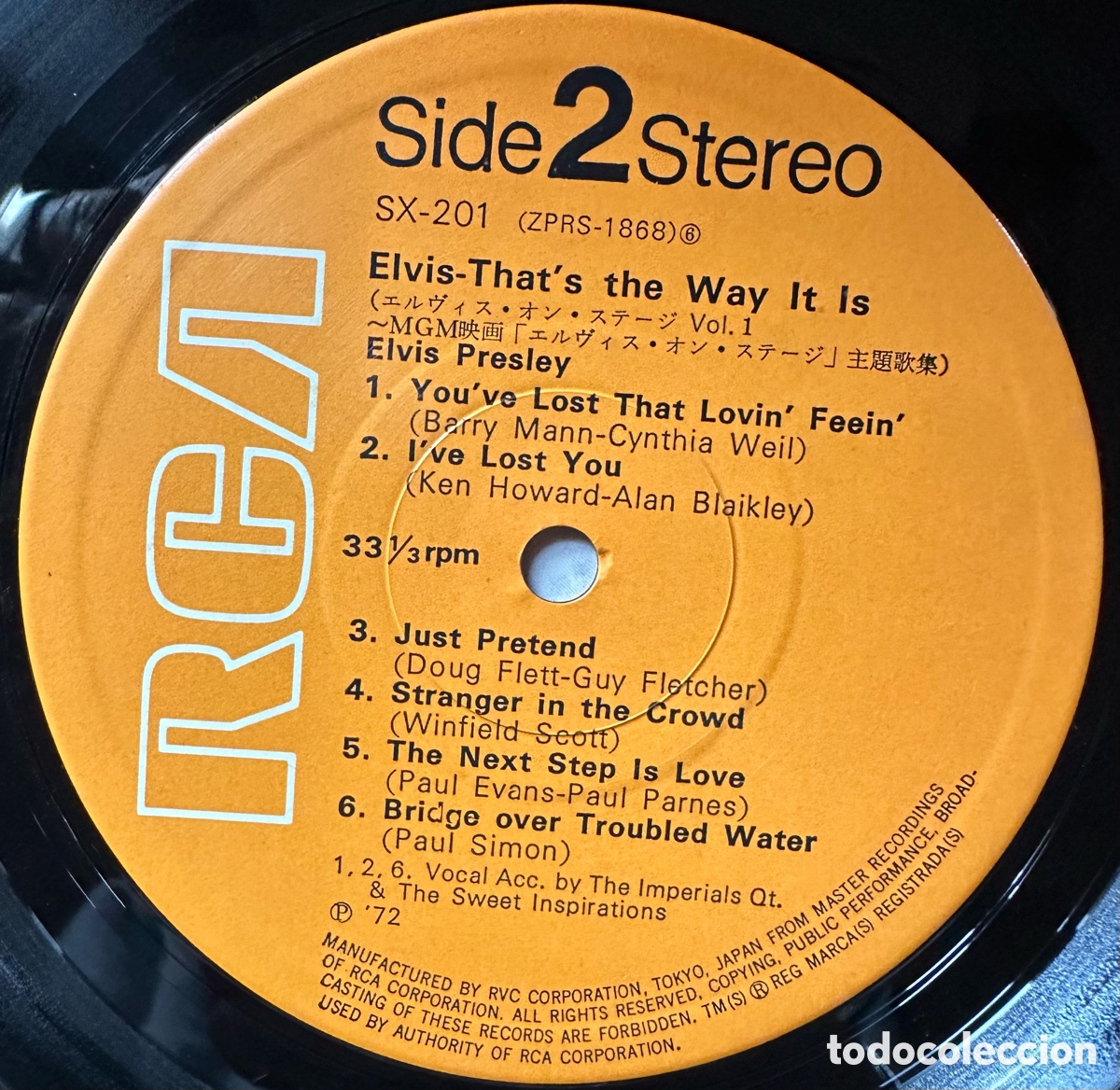 Discos de vinilo: LP Elvis Presley de Jap&oacute;n. - Foto 5