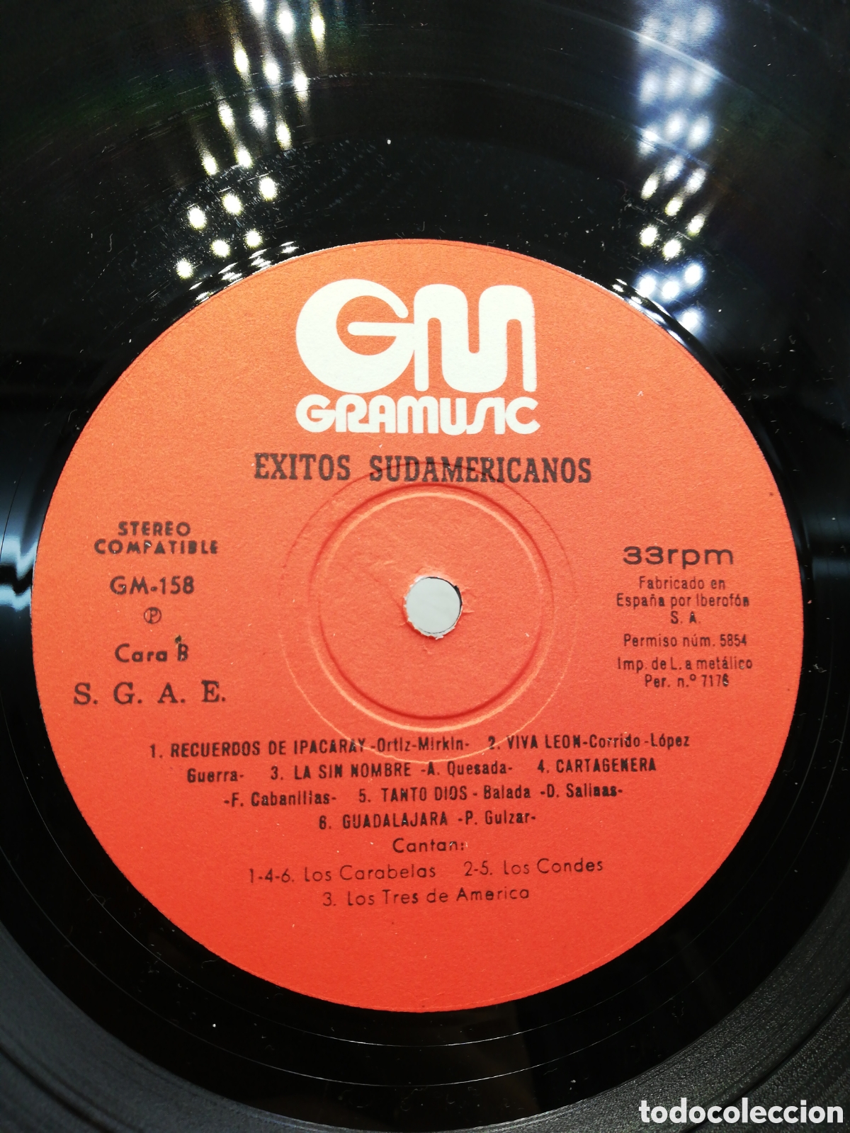 Discos de vinilo: &Eacute;xitos Sudamericanos. GM Gramusic. 1973. LP. - Foto 5