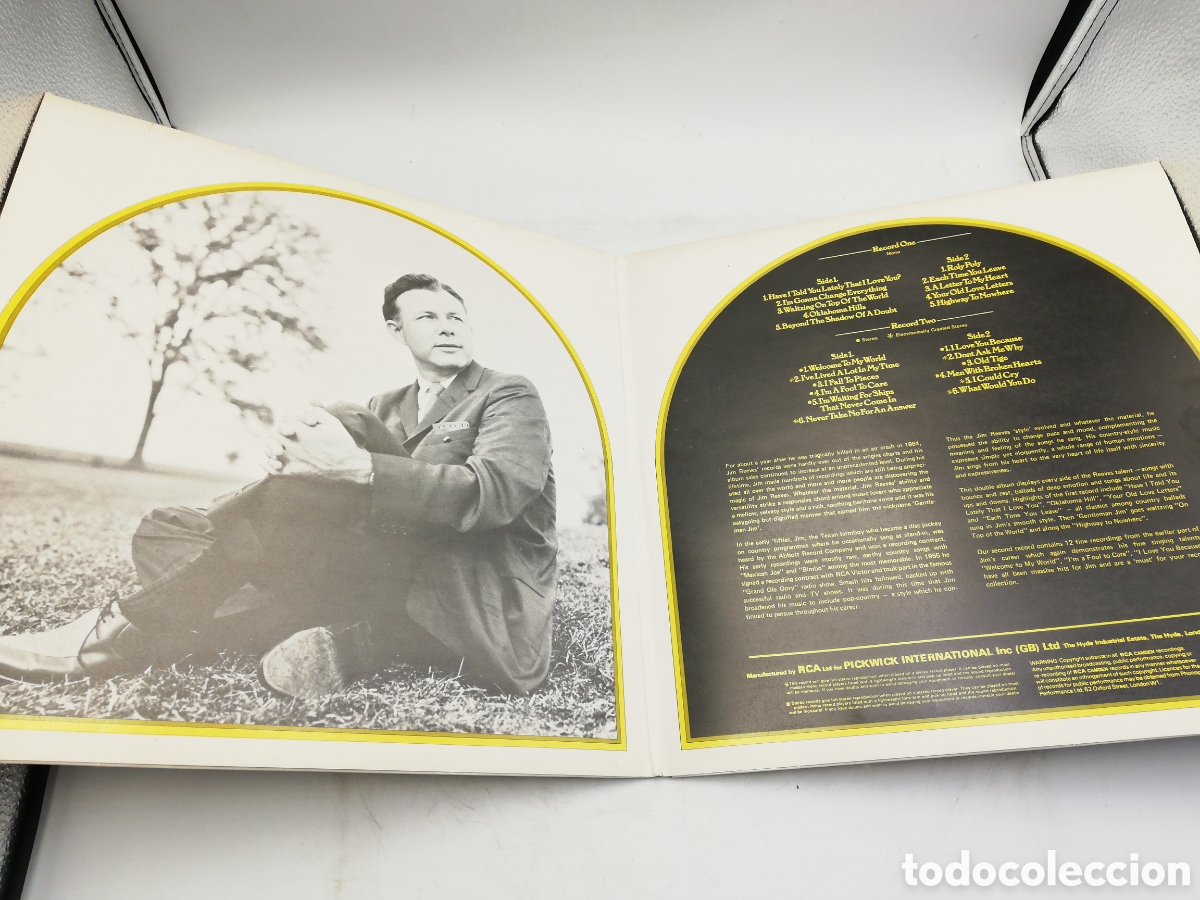 Discos de vinilo: The Jim Reeves Collection. Two Record Set. LP. - Foto 3