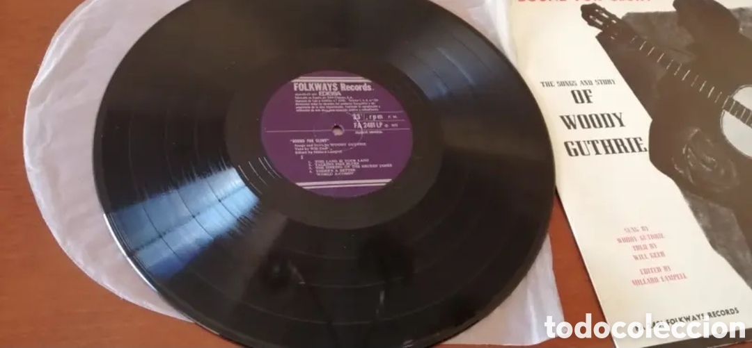 Discos de vinilo: LP Woody Guthrie &rdquo;Bound for Glory - Foto 3