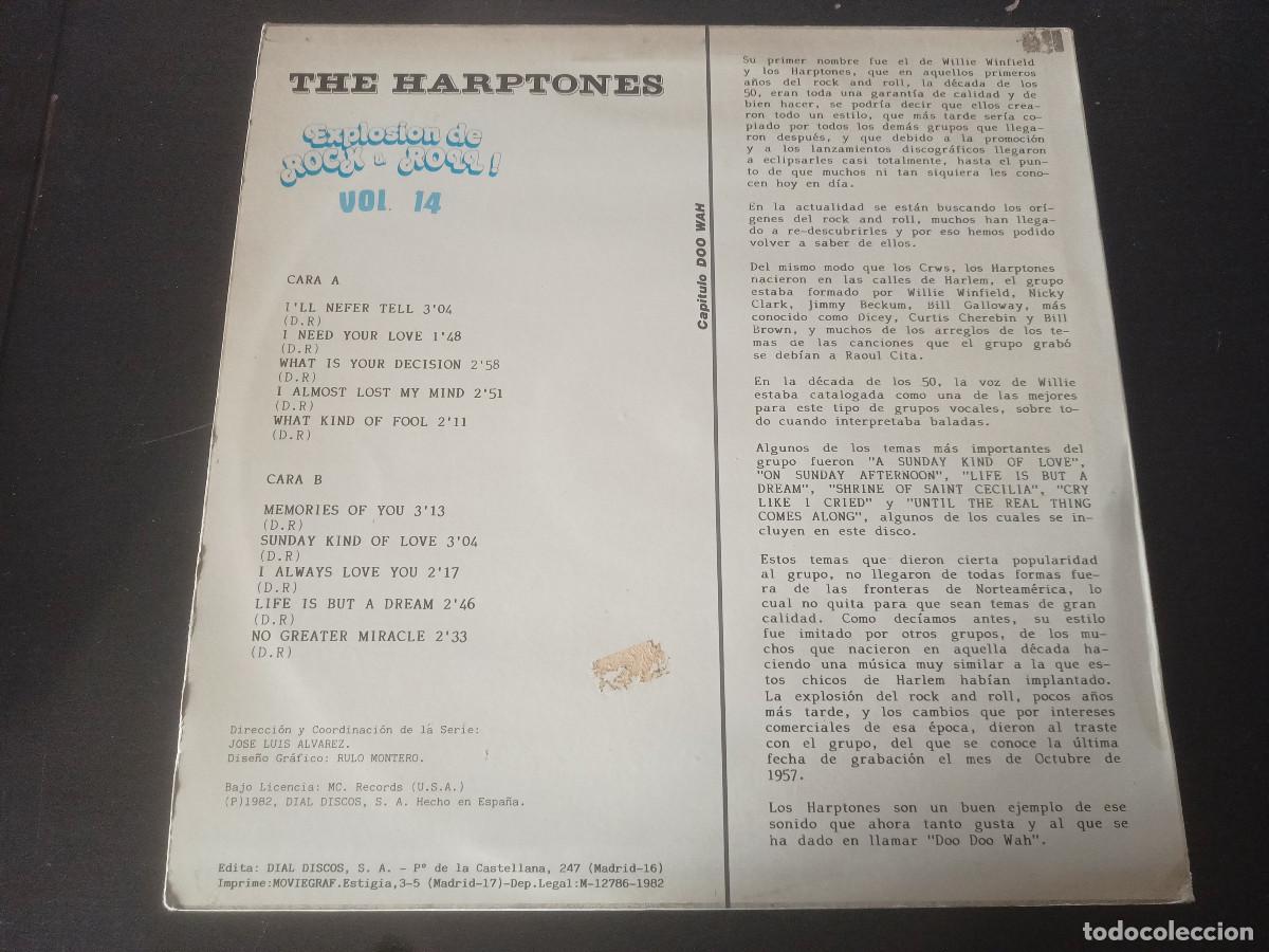 Discos de vinilo: The Harptones- Explosion de Rock & Roll Vol. 14 - Foto 2
