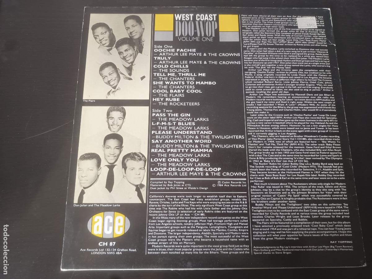 Discos de vinilo: West Coast Doo-Wop Volume One - Foto 2