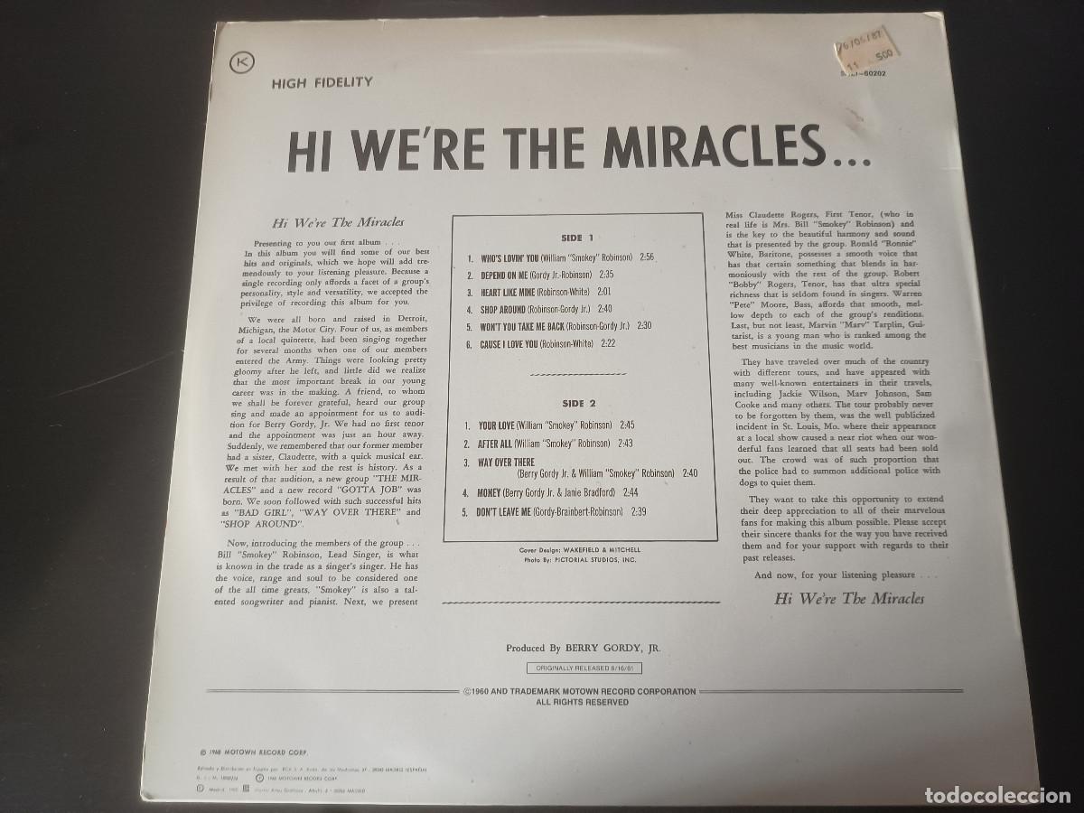 Discos de vinilo: The Miracles Hi&hellip;were the miracles - Foto 2