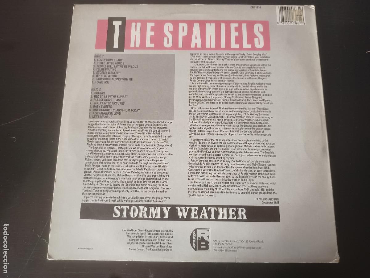 Discos de vinilo: The Spaniels- Stormy weather - Foto 2