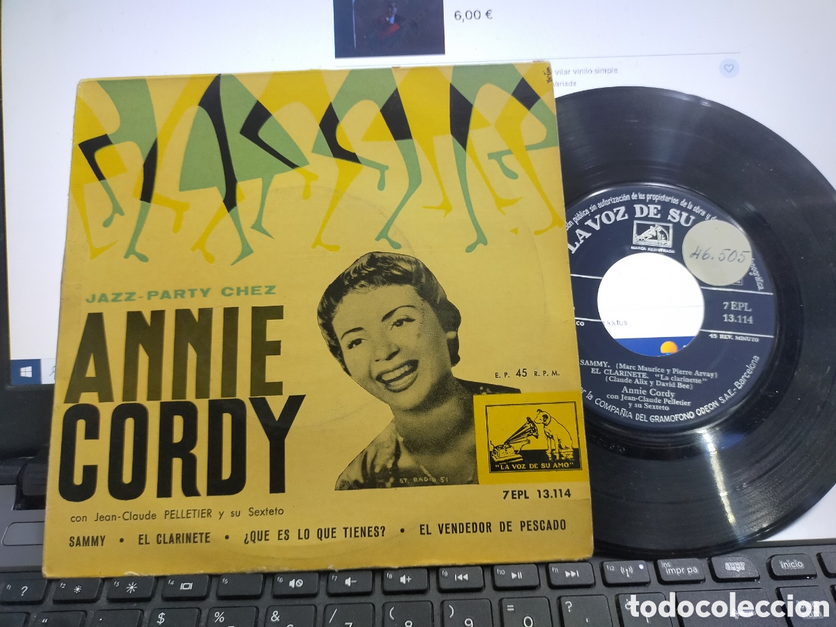 Discos de vinilo: Annie cordy ep Sammy + 3 Espa&ntilde;a - Foto 1