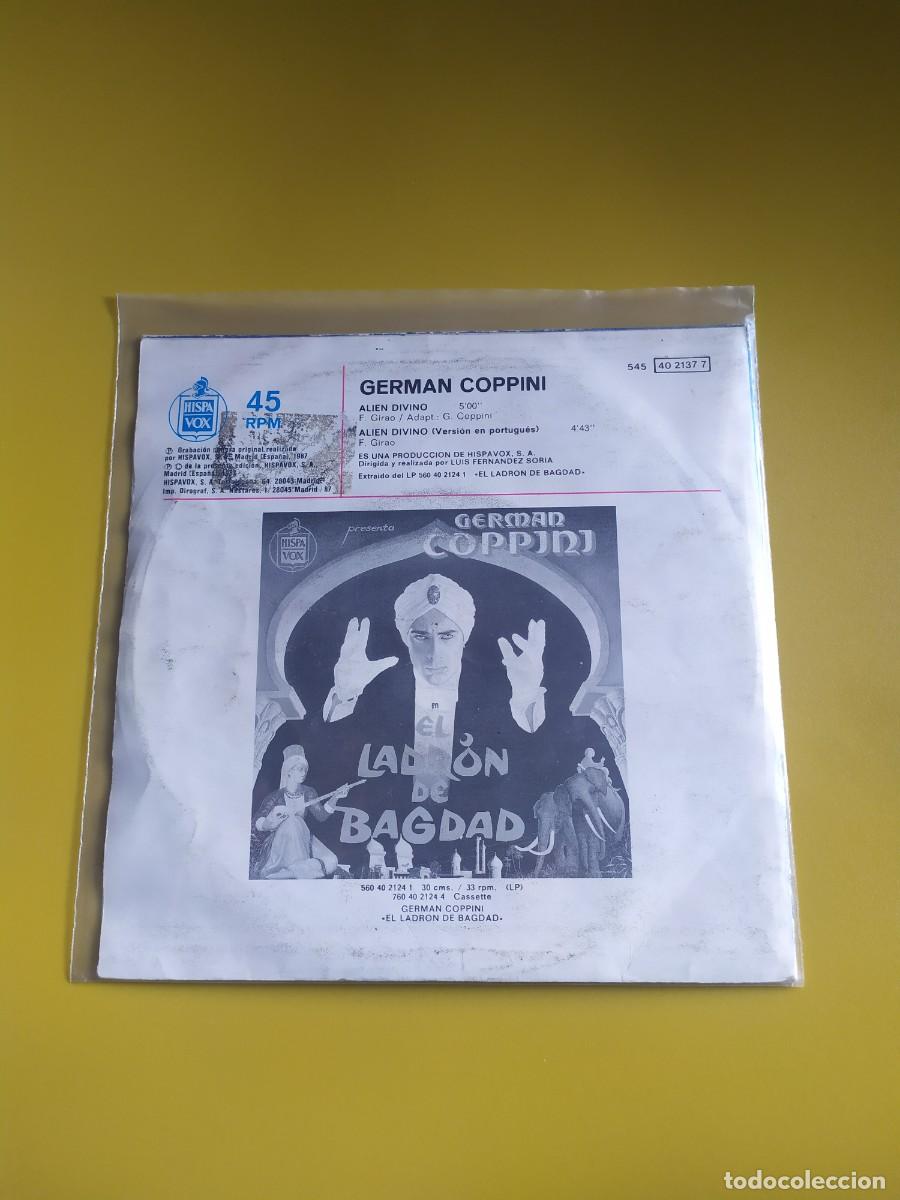 Discos de vinilo: Germ&aacute;n Coppini - Alien divino 1987 - Foto 2