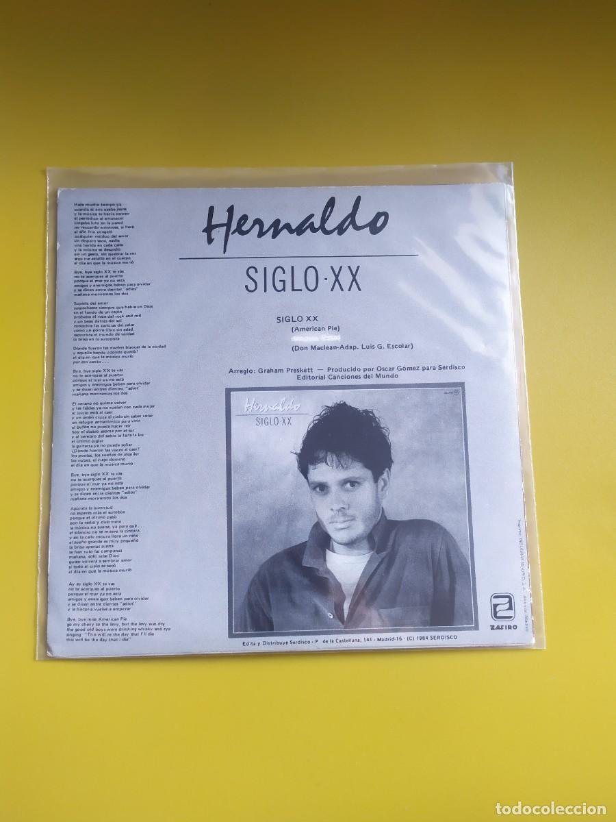 Discos de vinilo: Hernaldo - Siglo XX PROMO 1984 - Foto 2