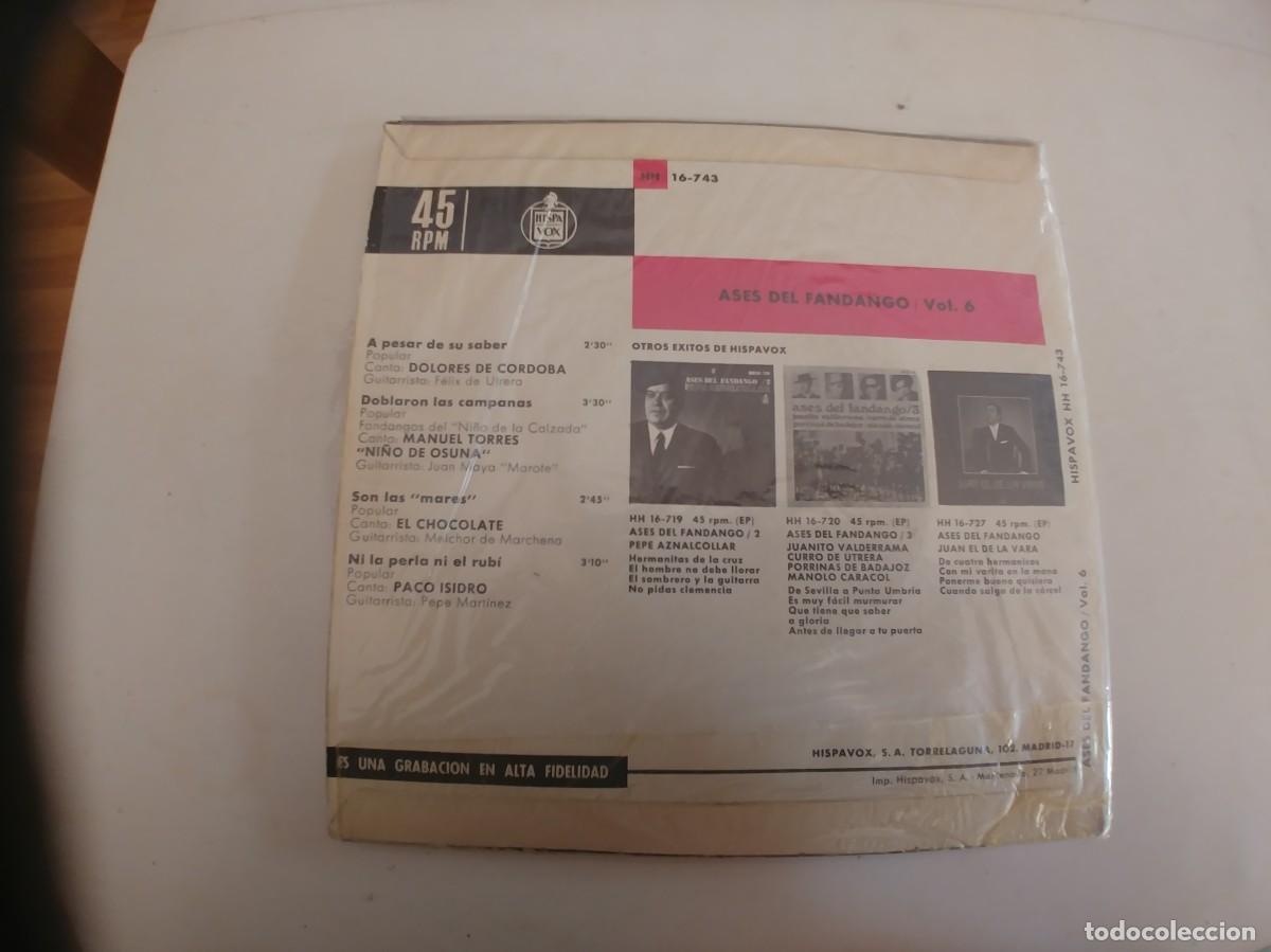 Discos de vinilo: ASES DEL FLAMENCO-EP VOL.6 - Foto 2