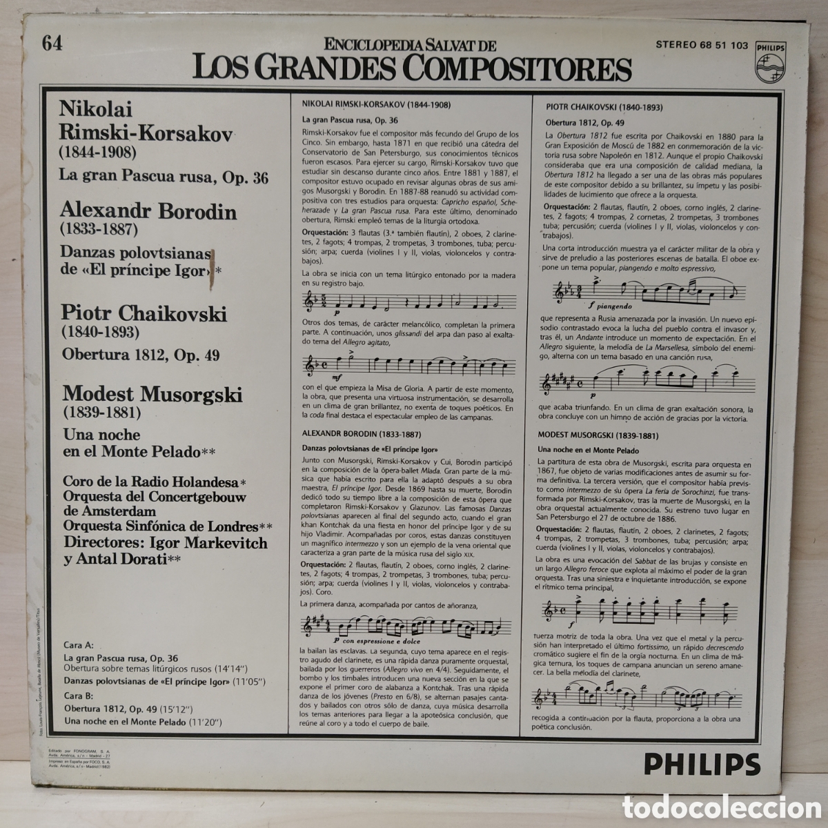 Discos de vinilo: Rimsky-Korsakov - Danzas Polovtsianas (LP, Comp) - Foto 2