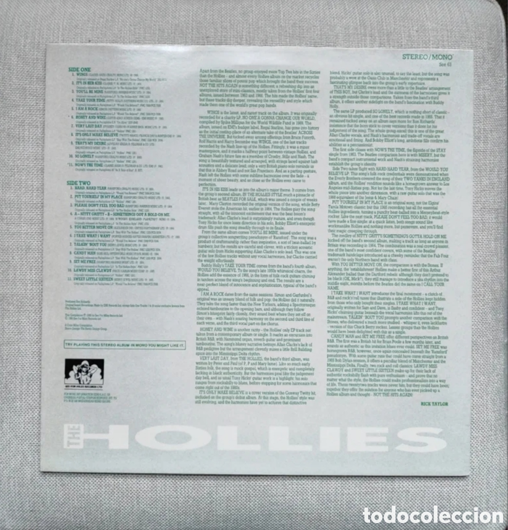 Discos de vinilo: THE HOLLIES - Not the hits again - Foto 2