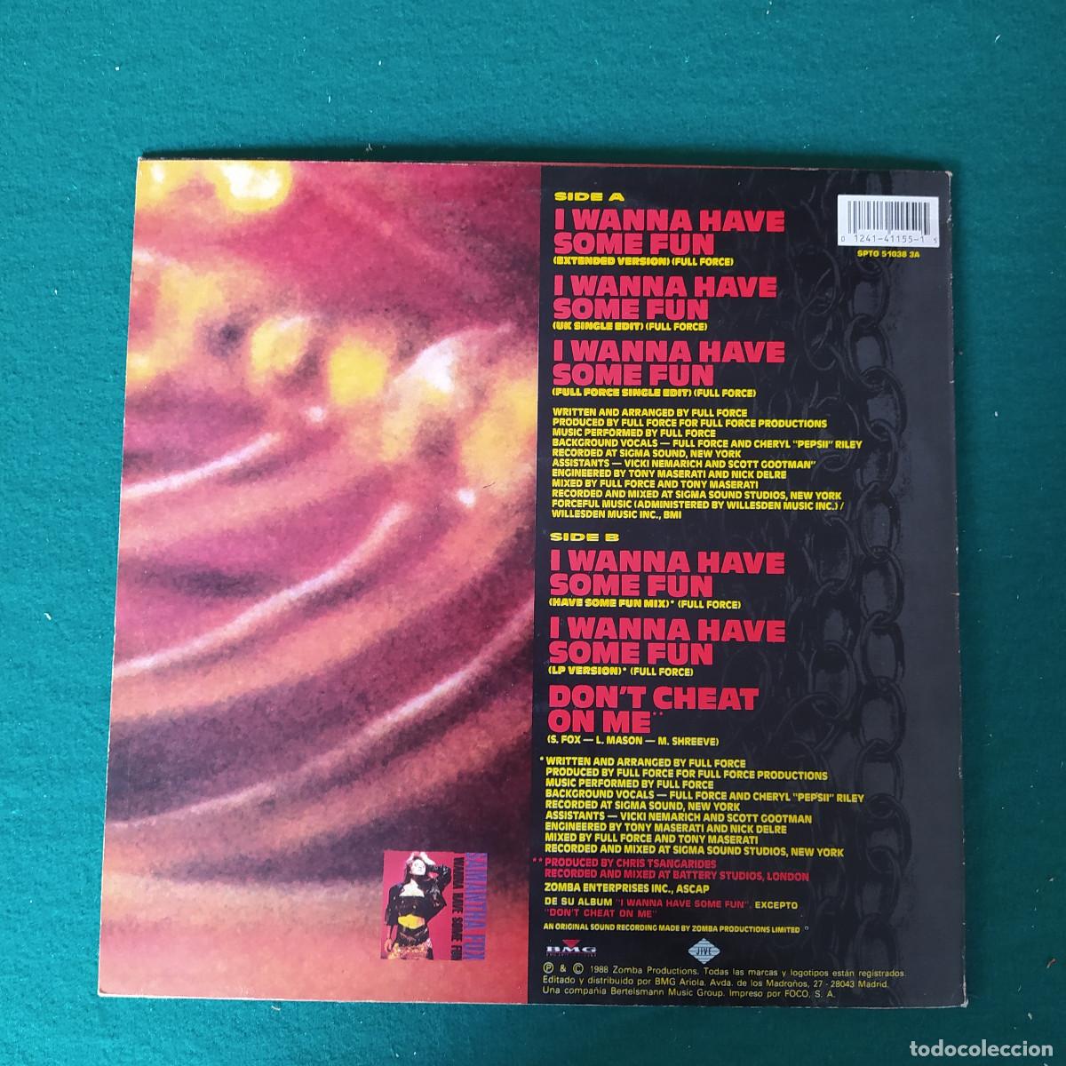 Discos de vinilo: Samantha Fox &ndash; I Wanna Have Some Fun - Foto 2