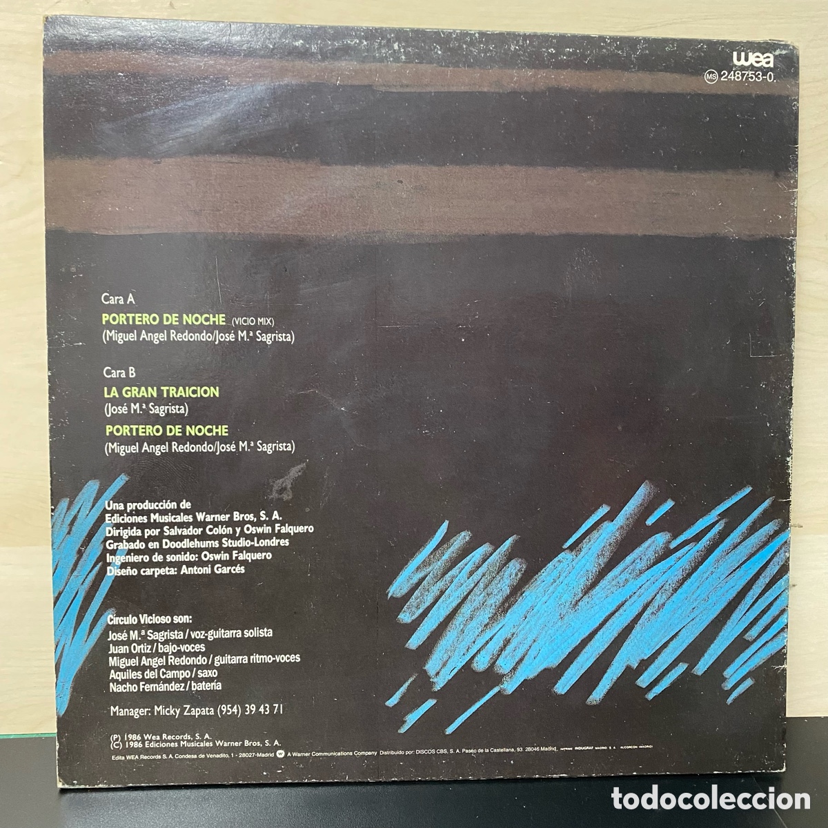 Discos de vinilo: Circulo Vicioso - Portero De Noche (12&rdquo;, Maxi) - Foto 2
