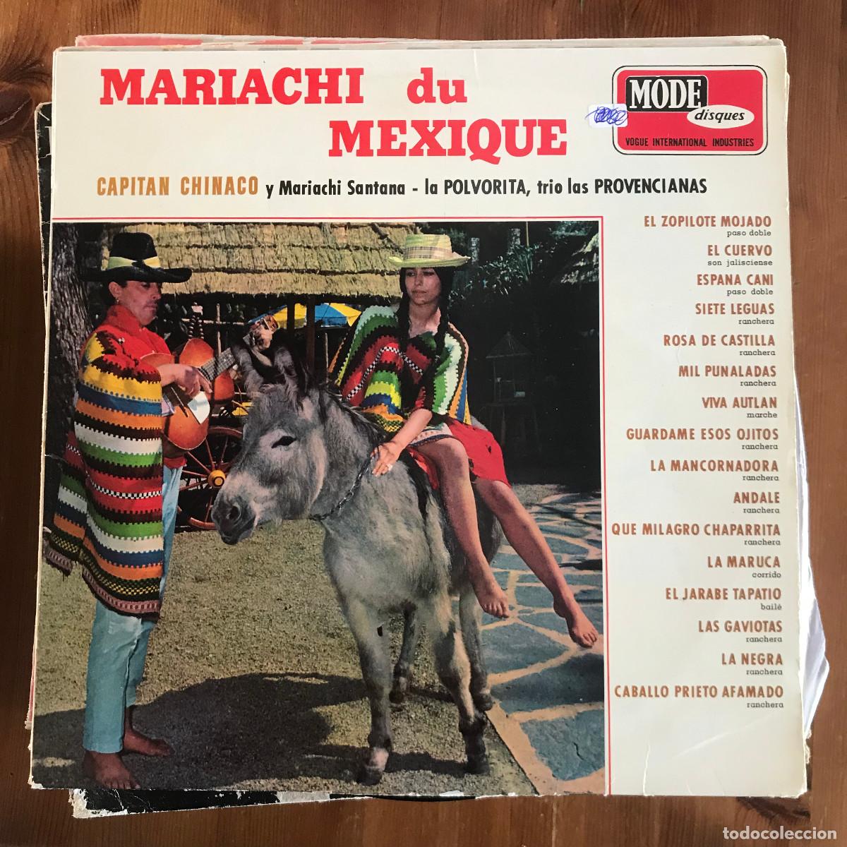 Vinyl records: CAPIT&Aacute;N CHINACO Y MARIACHI SANTANA - MARIACHI DU MEXIQUE - LP VOGUE FRANCIA 196?