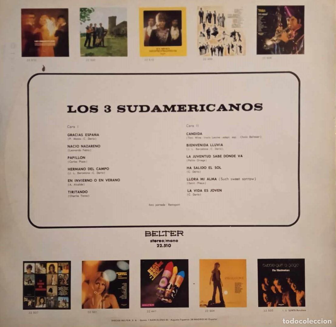 Discos de vinilo: LOS 3 SUDAMERICANOS - 1971 - BELTER - Foto 2