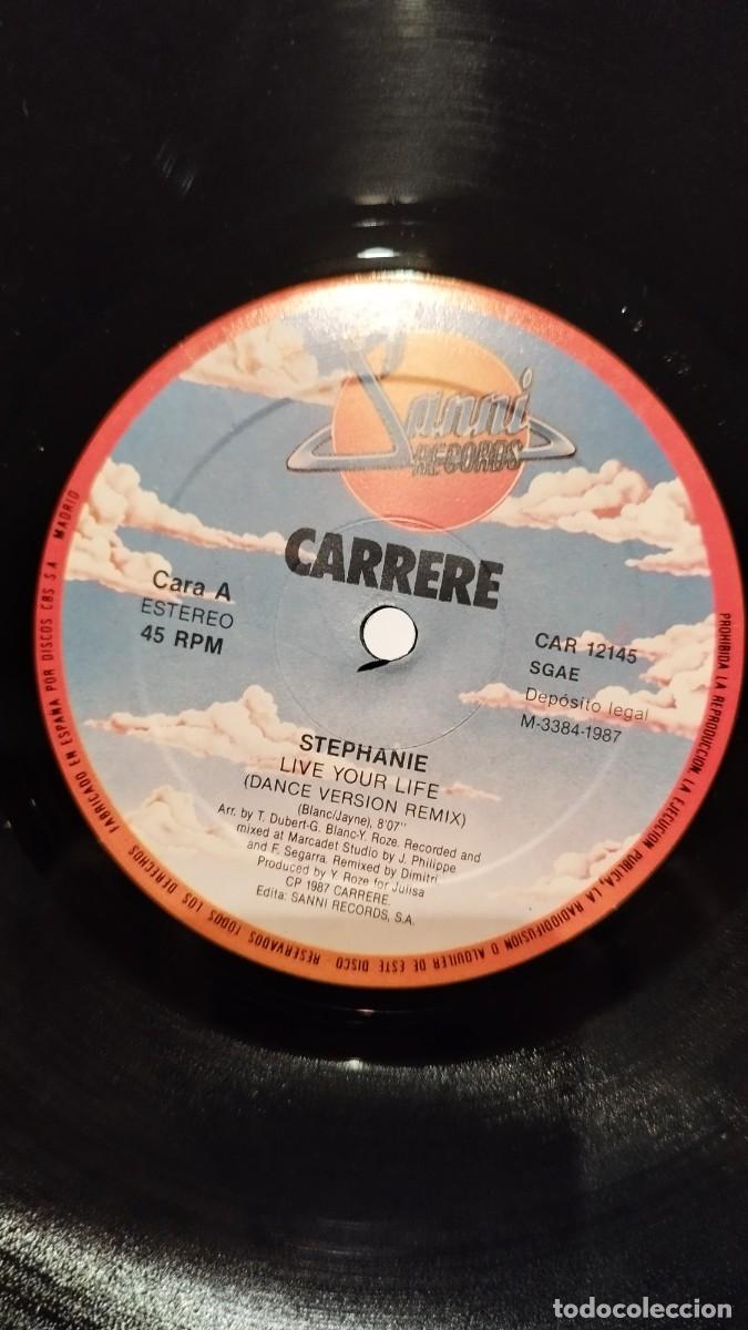 Discos de vinilo: Stephanie - live your life.Vinilo Maxi Single - Foto 2