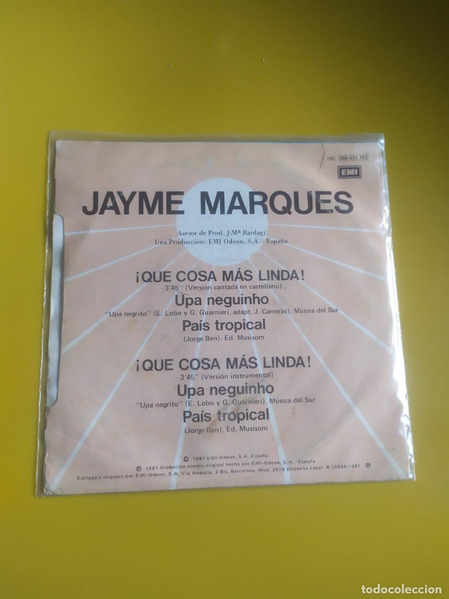 Discos de vinilo: Jayme Marques - &iexcl;Que cosa m&aacute;s linda! 1981 - Foto 2