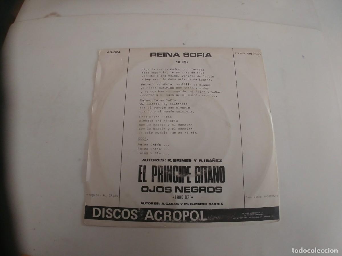 Discos de vinilo: EL PRINCIPE GITANO-SINGLE REINA SOFIA - Foto 2