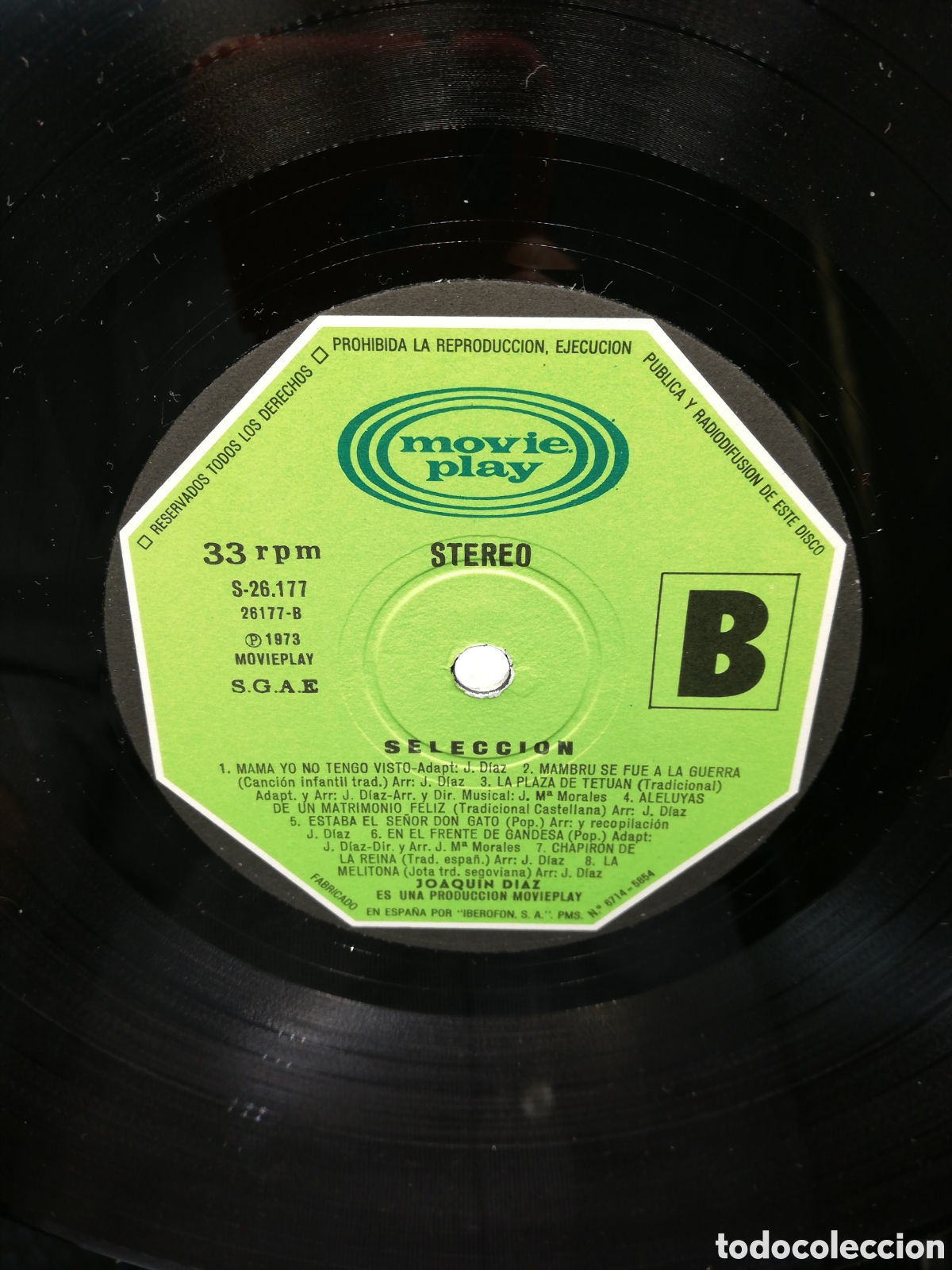 Discos de vinilo: Disco de Vinilo LP. Selecci&oacute;n Joaqu&iacute;n D&iacute;az. - Foto 6