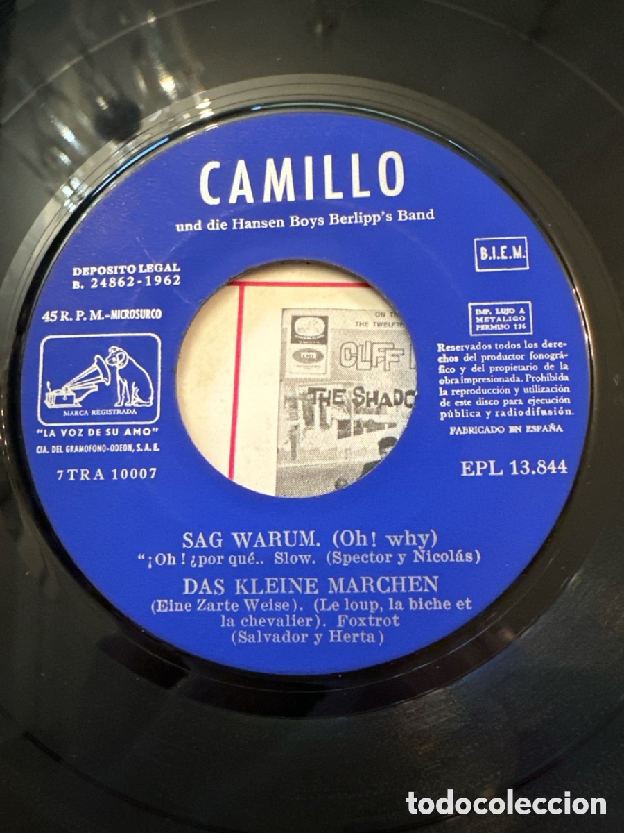 Discos de vinilo: CAMILLO- SAG WARUM, LA VOZ DE SU AMO, 1962. - Foto 5