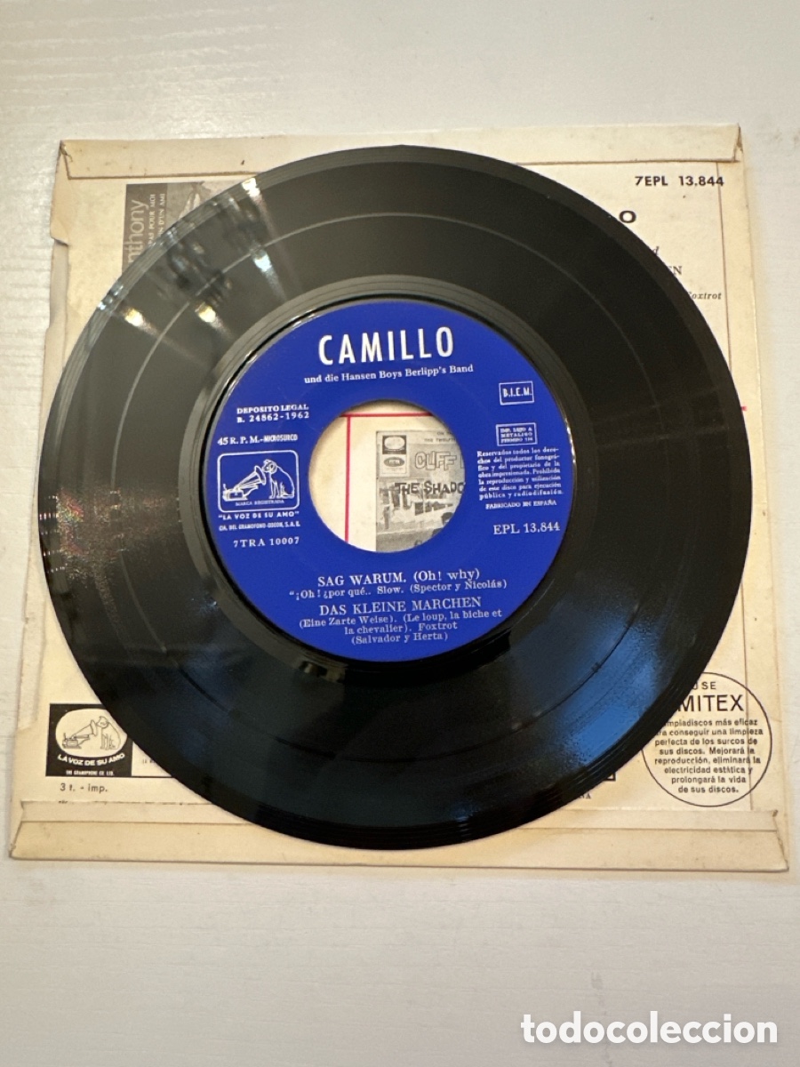Discos de vinilo: CAMILLO- SAG WARUM, LA VOZ DE SU AMO, 1962. - Foto 6