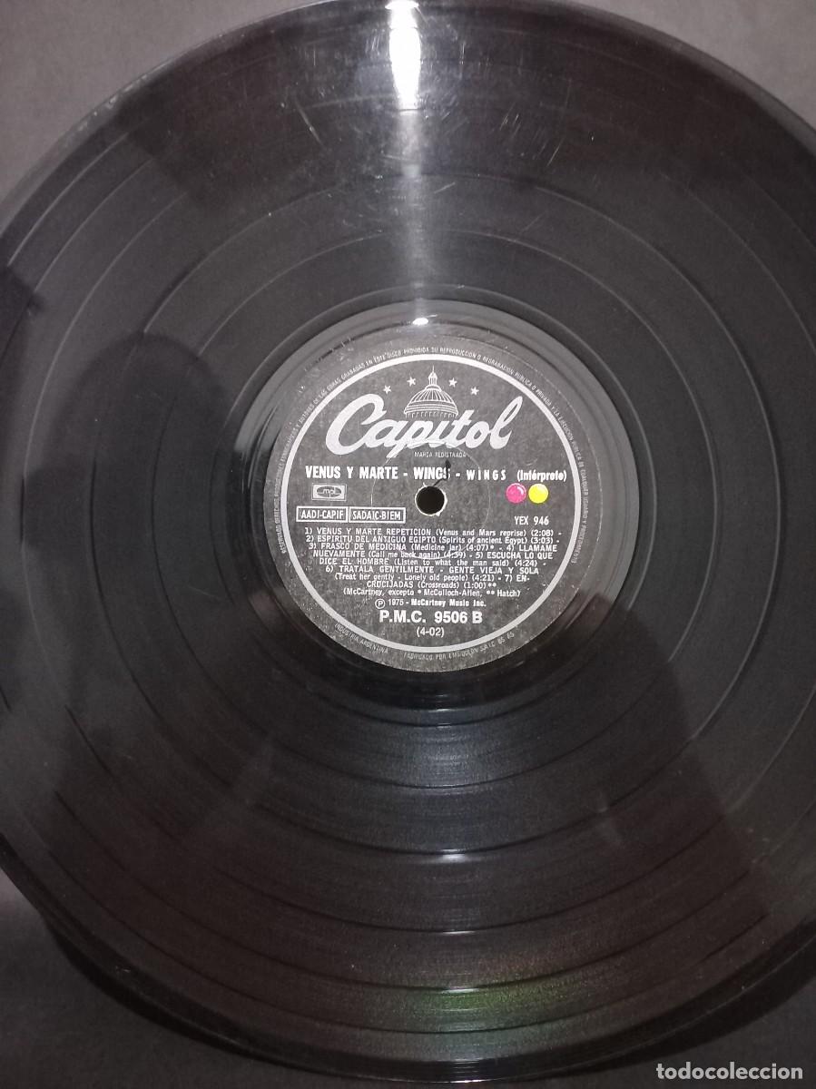 Discos de vinilo: WINGS - VENUS Y MARTE / P. M. C. 9506 B - 1975 - Foto 3