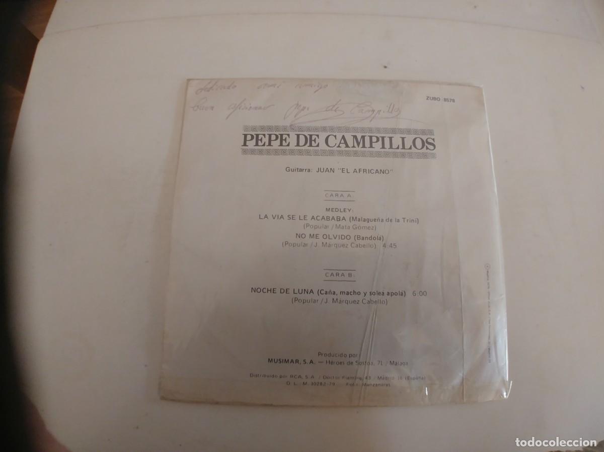 Discos de vinilo: PEPE DE CAMPILLOS-EP LA VIA SE LE ACABABA +2 - Foto 2