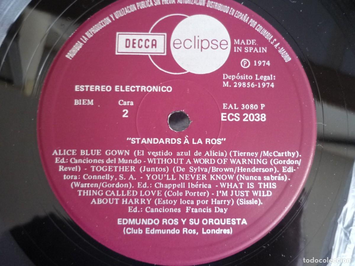 Discos de vinilo: LP vinilo Edmundo Ros Standars 1975 - Foto 4