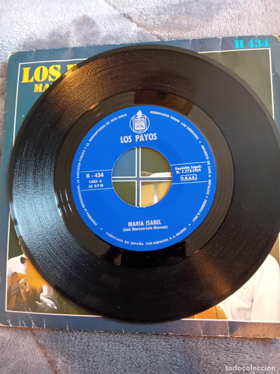 Discos de vinilo: VINILO SINGLE DE LOS PAYOS. MARIA ISABEL. 1969. - Foto 3