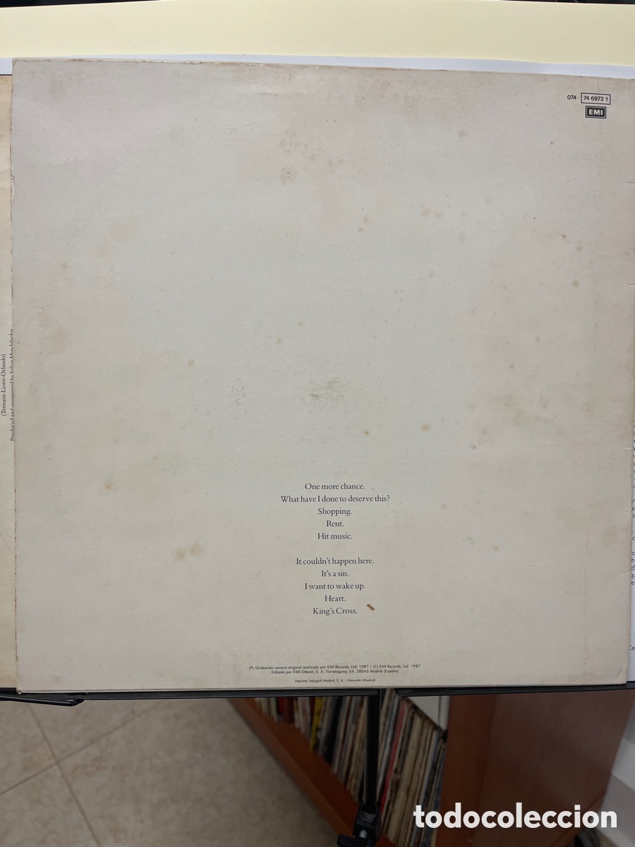 Discos de vinilo: Pet Shop Boys. Actually. LP - Foto 2