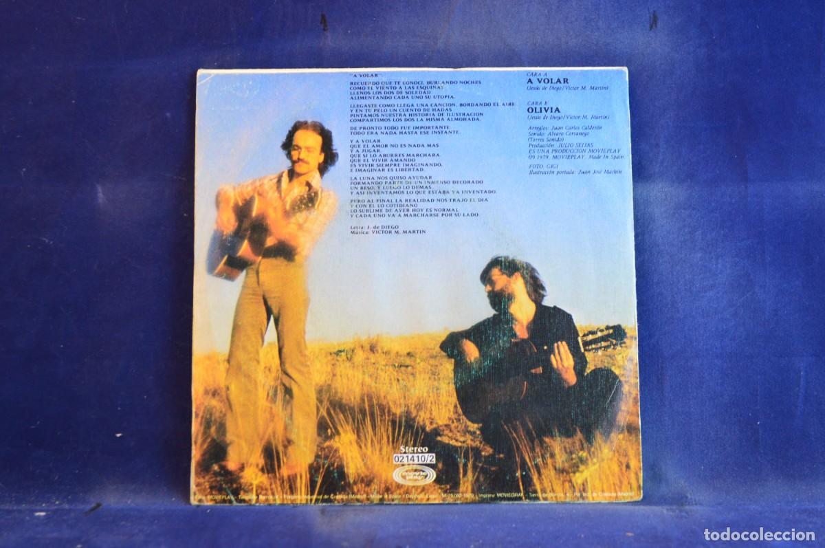 Discos de vinilo: VICTOR Y DIEGO - A VOLAR - OLIVIA - SINGLE - Foto 2