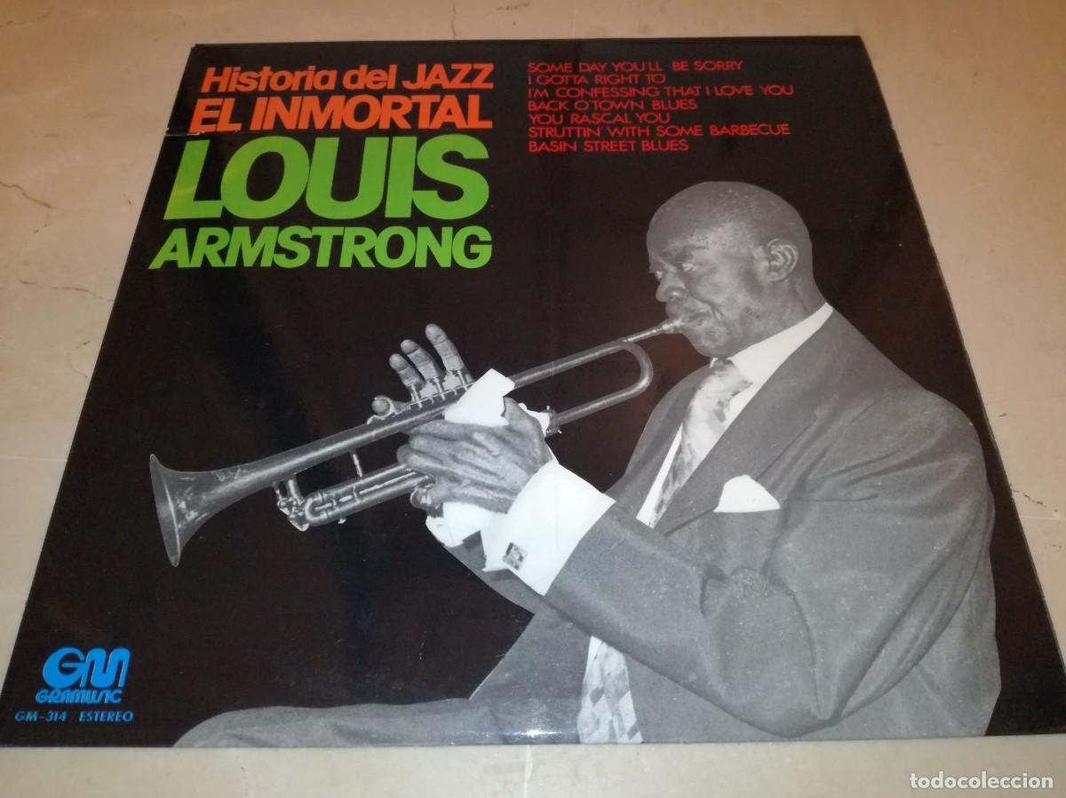Discos de vinilo: EL INMORTAL LOUIS ARMSTRONG-HISTORIA DEL JAZZ-ORIGINAL ESPA&Ntilde;OL 1974-EN EXCELENTE ESTADO