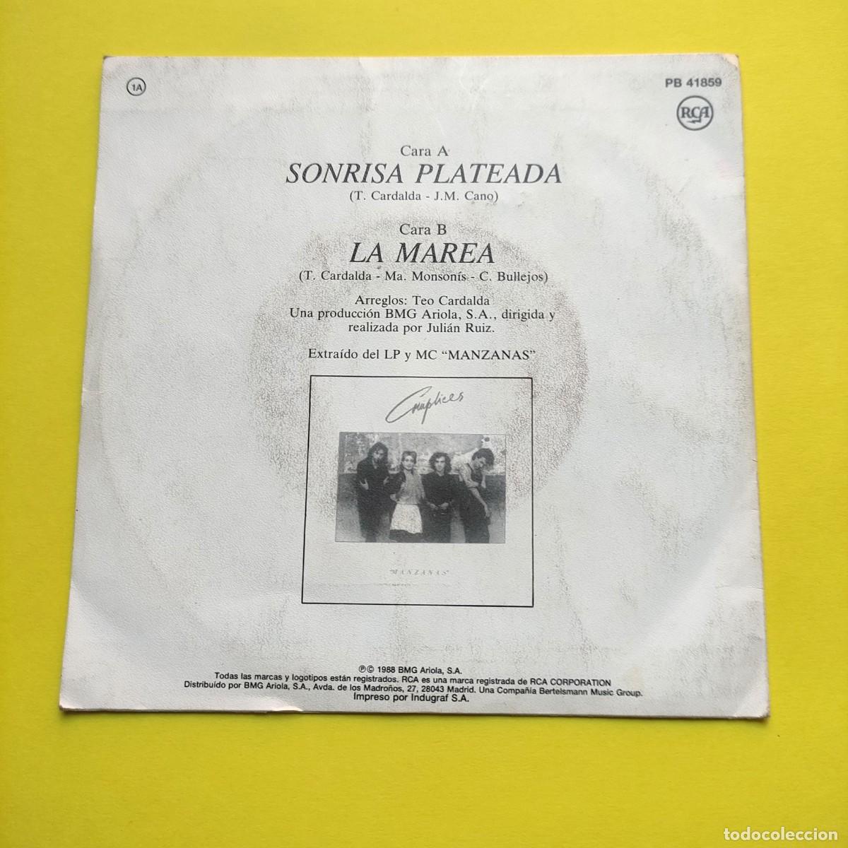 Discos de vinilo: COMPLICES . SONRISA PLATEADA ** * SINGLE RCA ** juani - Foto 2