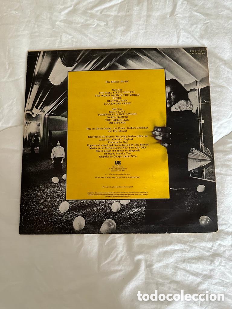 Discos de vinilo: VINILO 10 CC SHEET MUSIC - Foto 2