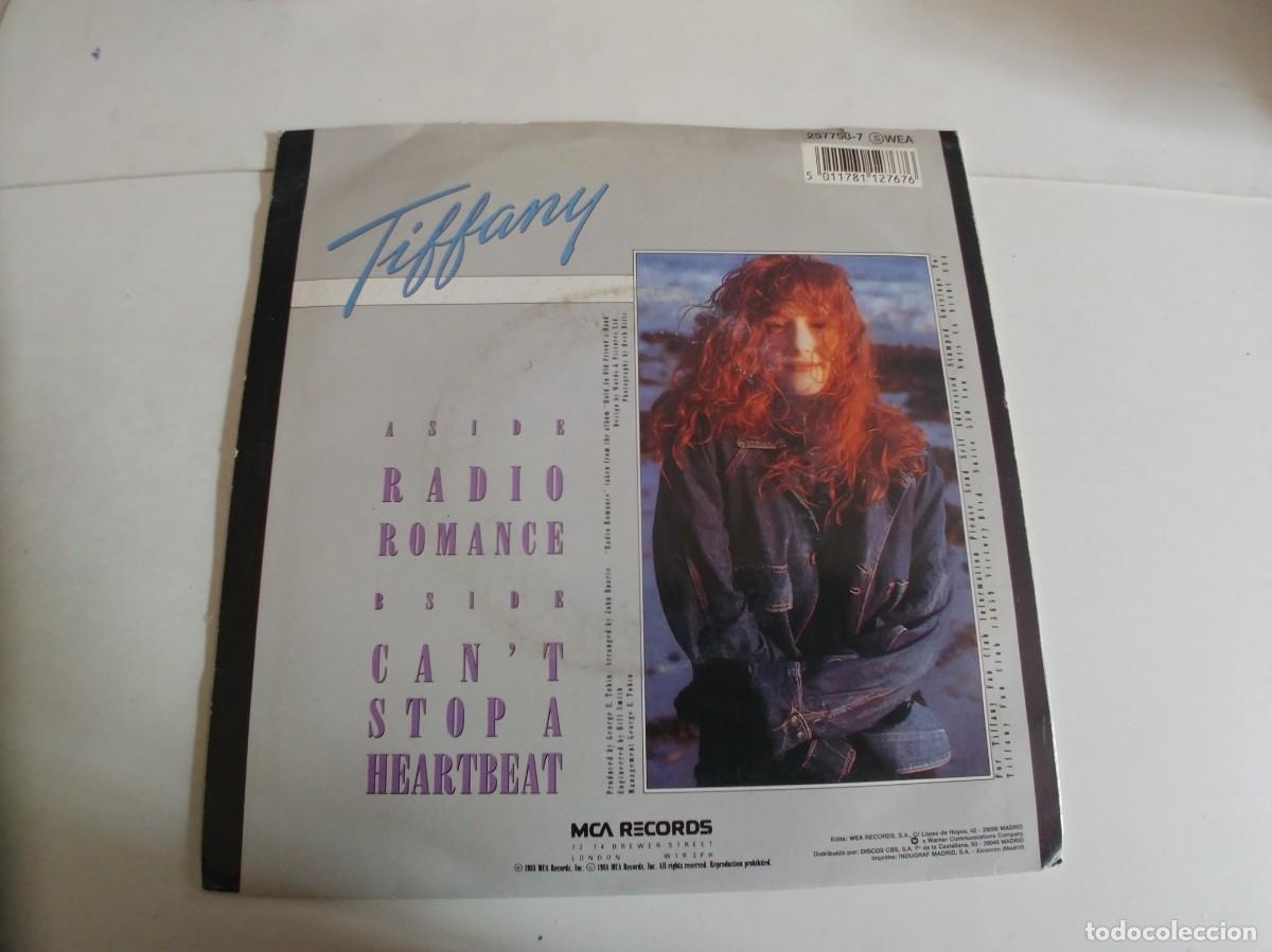 Discos de vinilo: TIFFANY-SINGLE RADIO ROMANCE - Foto 2
