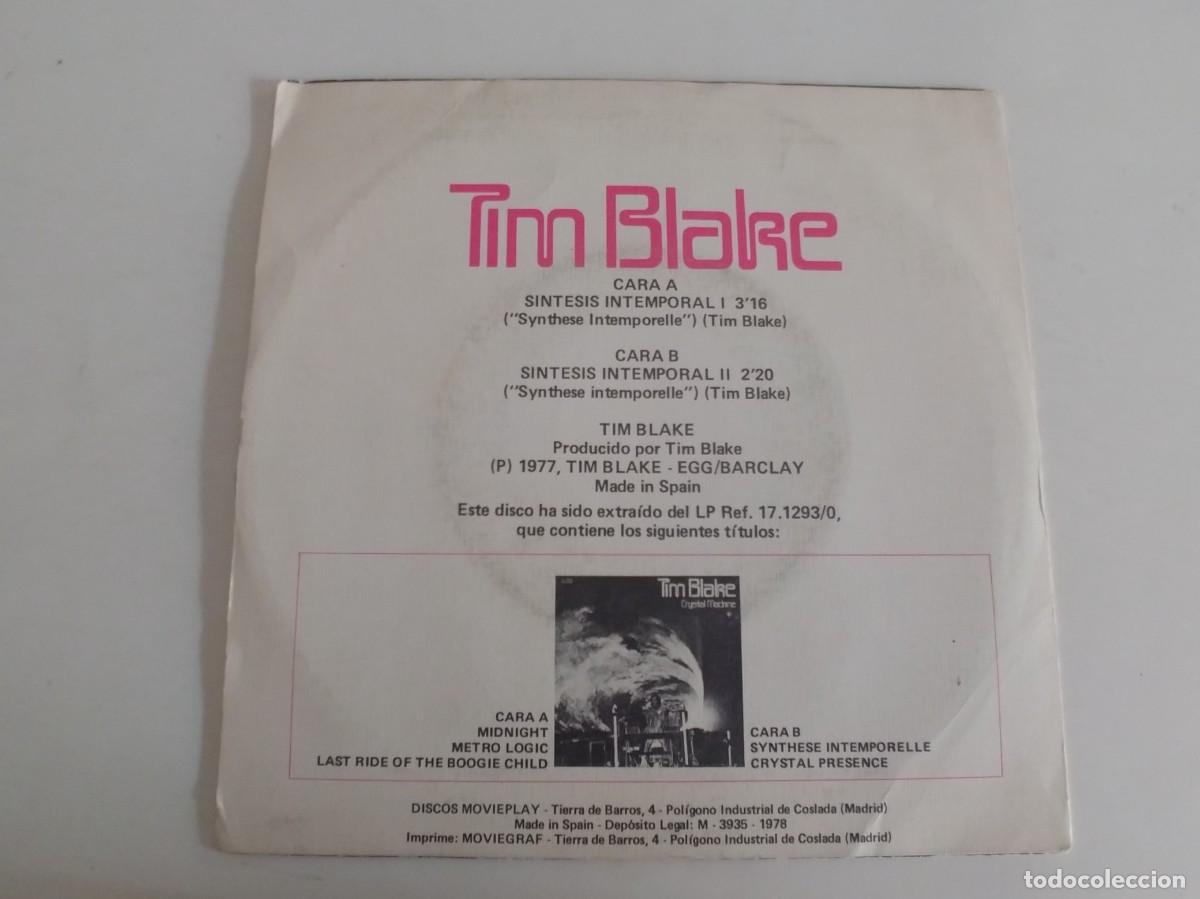 Discos de vinilo: TIM BLAKE-SINGLE SINTESIS INTEMPORAL - Foto 2
