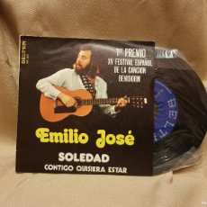 Discos de vinilo: EMILIO JOSE - SOLEDAD - 1º PREMIO XV FESTIVAL ESPAÑOL DE LA CANCION DE BENIDORM